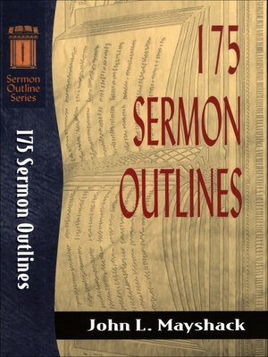 cover image of 175 Sermon Outlines
